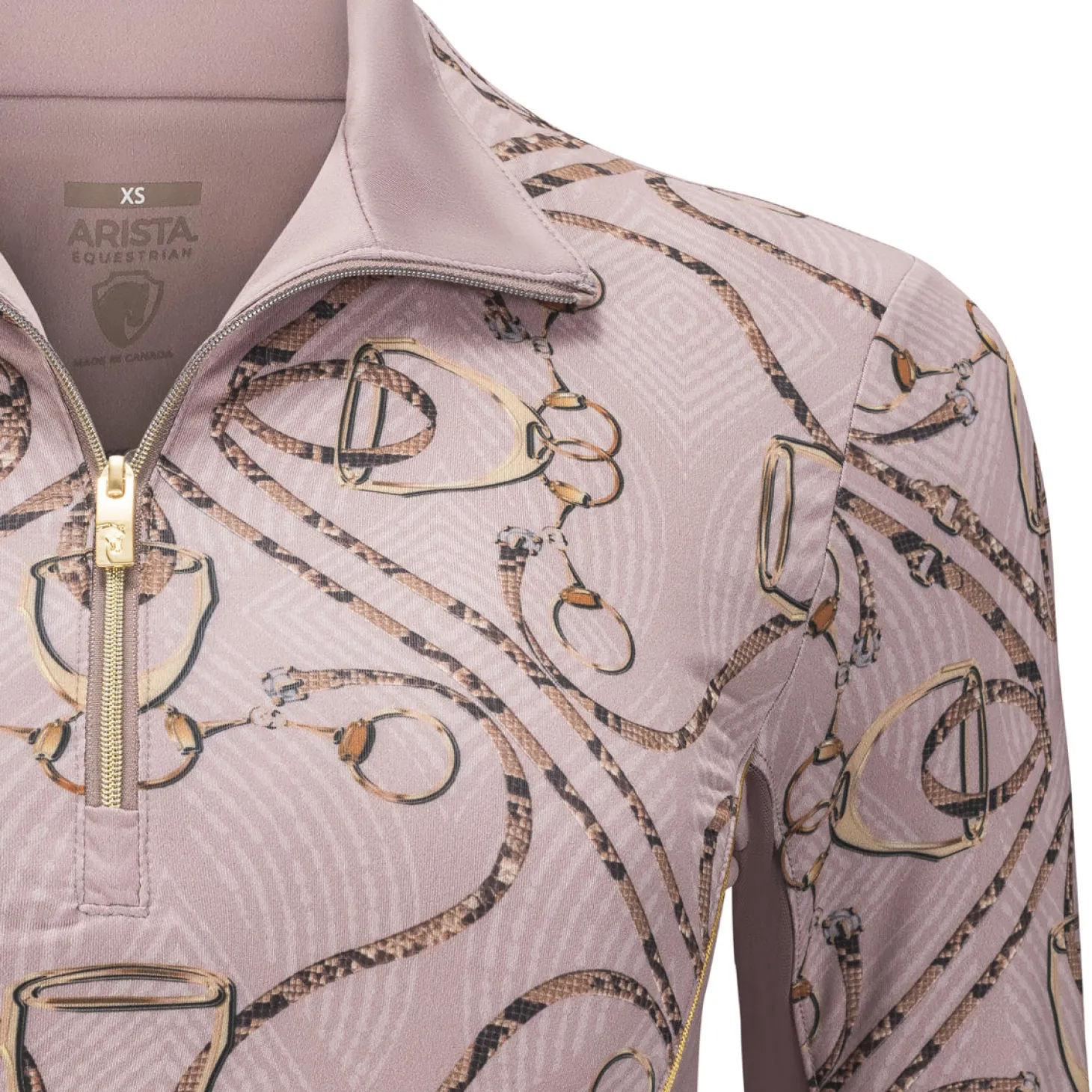 Arista® Golden Stirrups Quarter-Zip Long Sleeve Sun Shirt