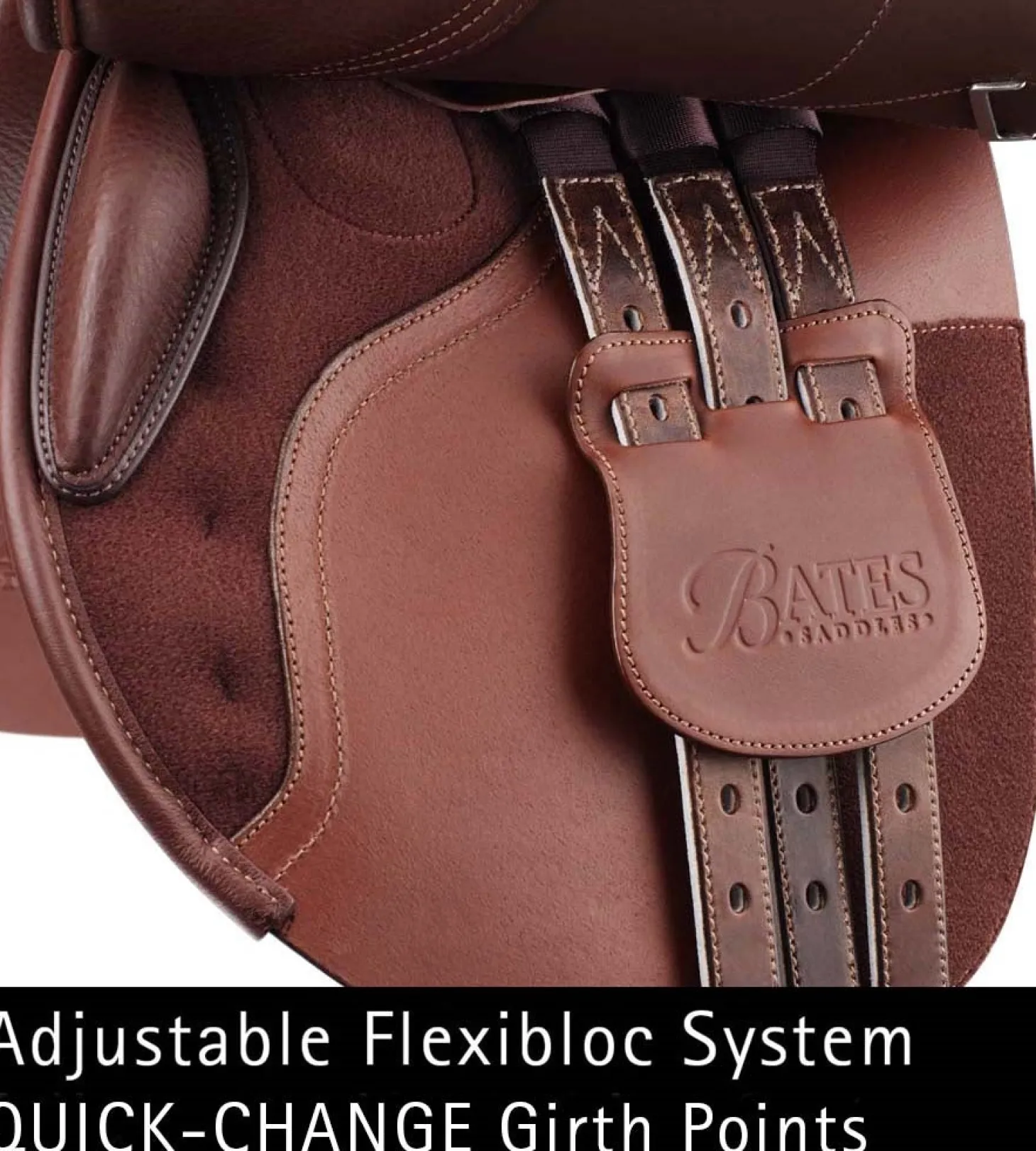Bates Caprilli Close Contact Saddle with Forward Flap