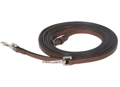 Henri de Rivel Breastplate Draw Reins - Full Leather with Breastplate Snap