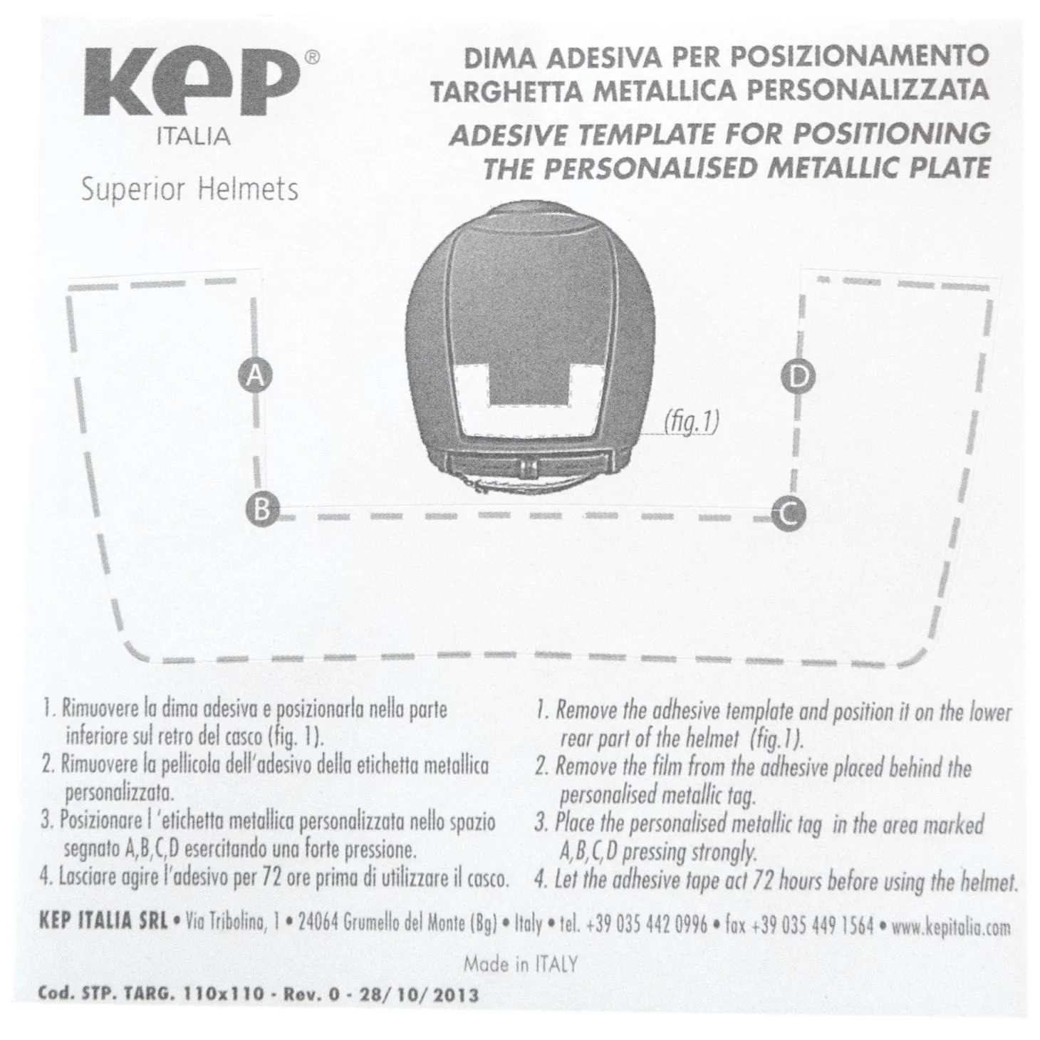 KEP Italia® Engraved Name Tag