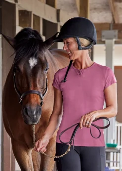 Noble Equestrian™ Ladies’ Breeze Short Sleeve Henley