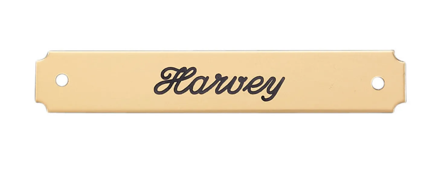 Notched Corner Halter Nameplate - 1 or 2 lines