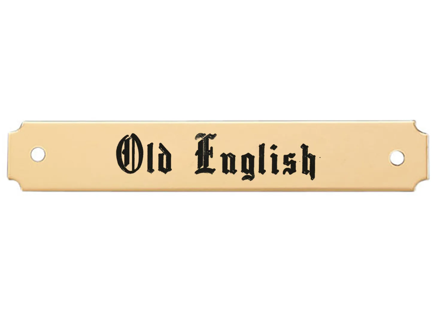 Notched Corner Halter Nameplate - 1 or 2 lines