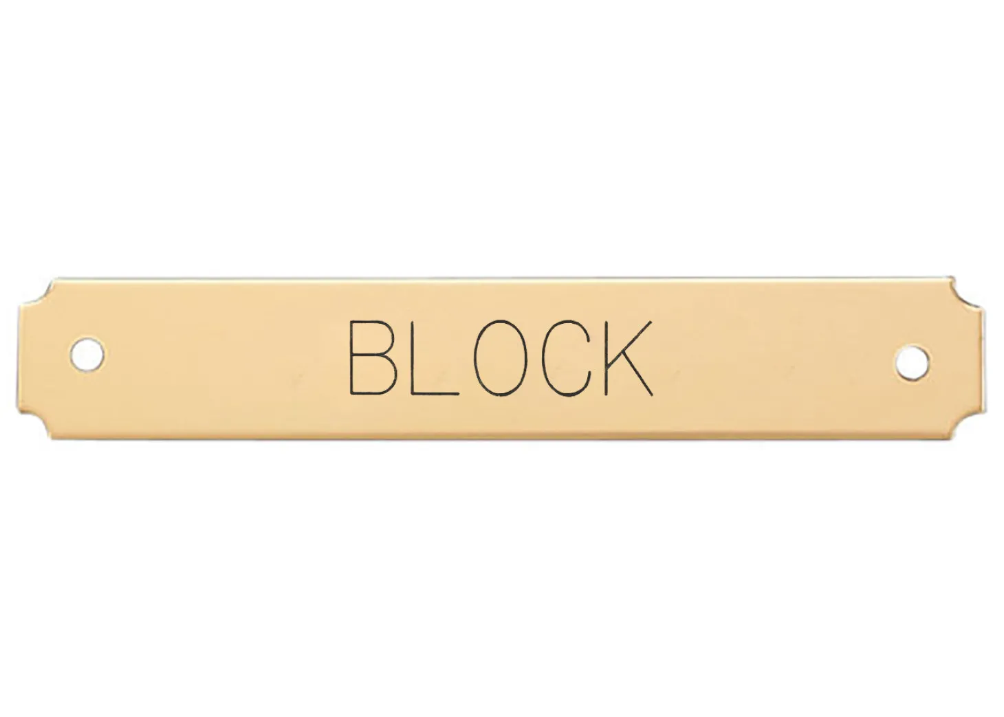 Notched Corner Halter Nameplate - 1 or 2 lines