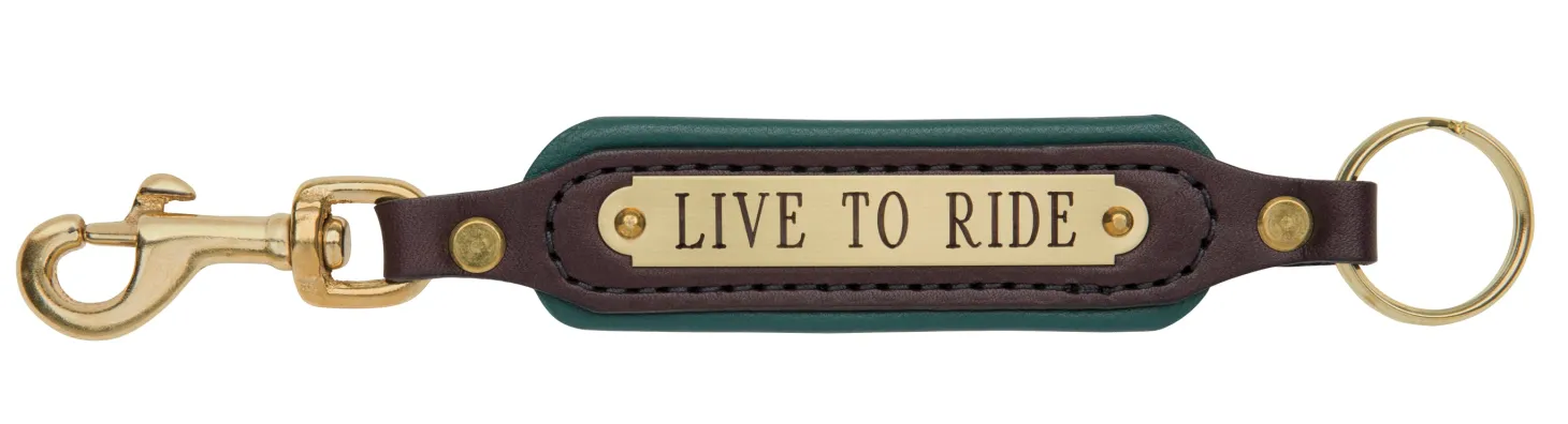 Perri’s® Padded Leather Key Chain with Nameplate