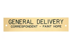 Rectangular Stall Plate - 1 or 2 lines