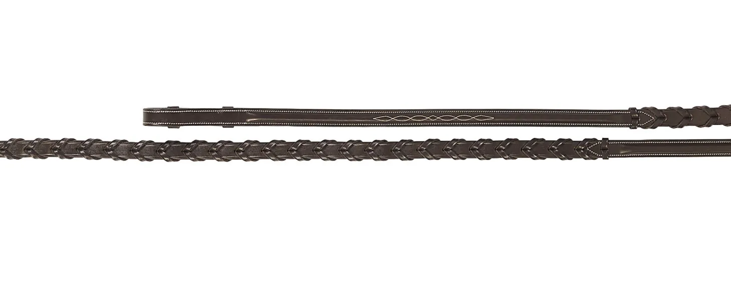 Schockemöhle Hunter Fancy-Stitched Laced Reins