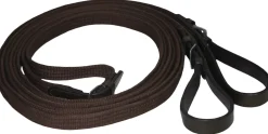 Schockemöhle Rolled Leather Reins with Hand Stops