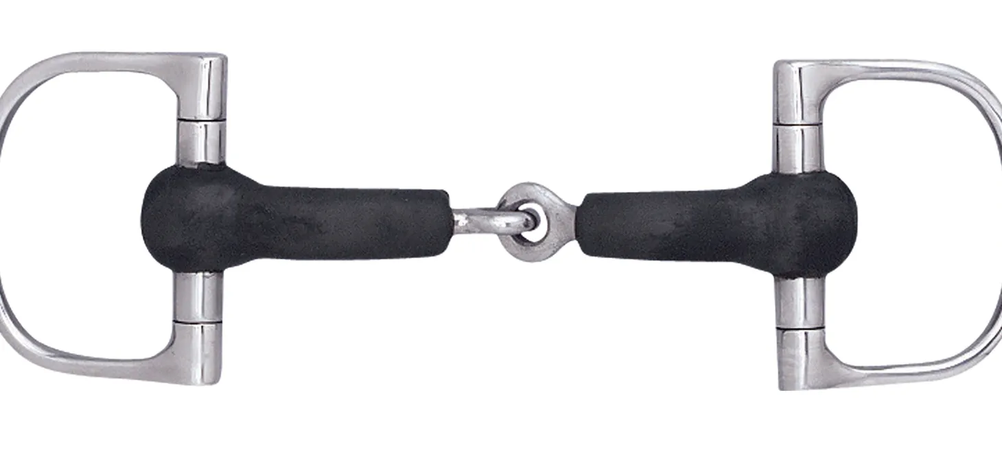 Suffolk™ Hard Rubber Single-Jointed Snaffle D-Ring Bit