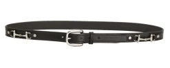 Tory Leather 1" Snaffle Bit Belt with Nickel Snaffle Bits & Buckle