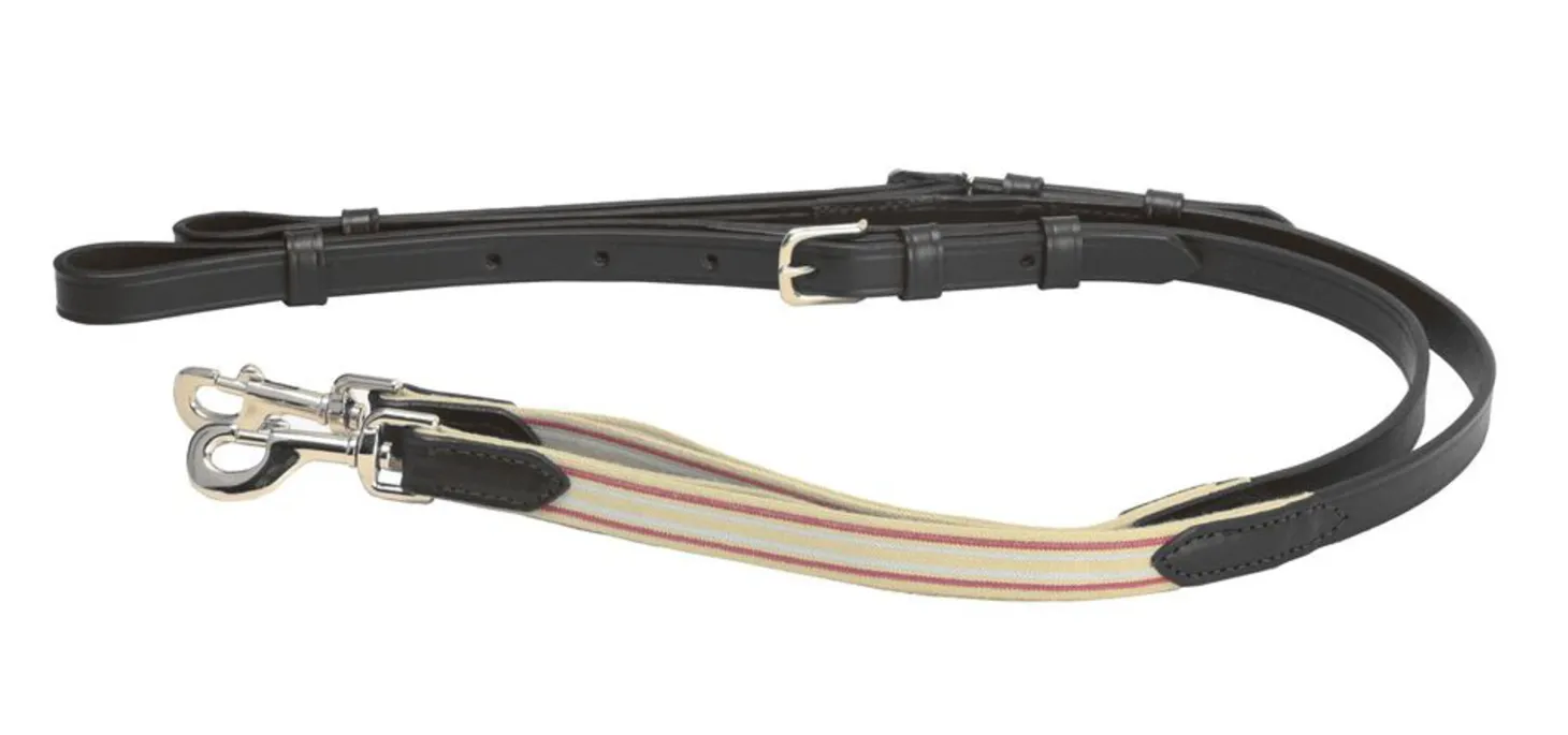 Tory Leather Company Bridle Leather 3/4" Side Reins with Elastic